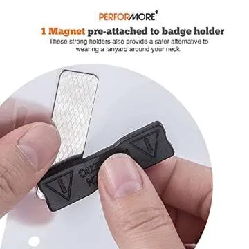 Performore Magnetic Name Badge Holders - 100 Pack