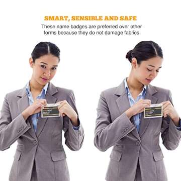 Performore Magnetic Name Badge Holders - 100 Pack