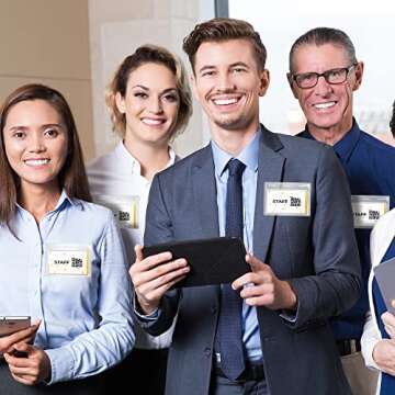 Performore Magnetic Name Badge Holders - 100 Pack