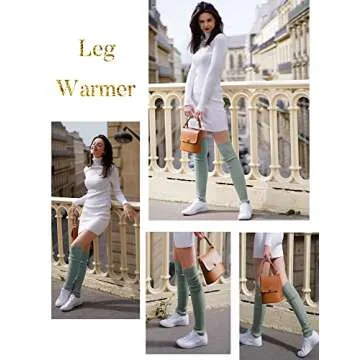 v28 Neon Knit Leg Warmers for Dance and Yoga