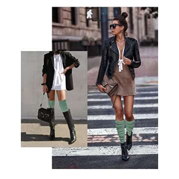 v28 Neon Knit Leg Warmers for Dance and Yoga