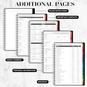 2025-2028 Monthly Planner with Tabs and Notes Pages