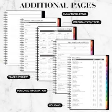 2025-2028 Monthly Planner with Tabs and Notes Pages