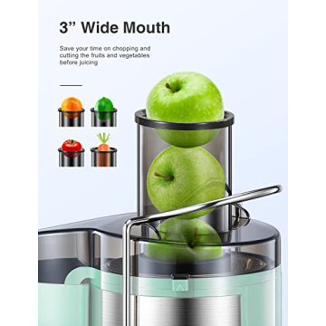 QCen Juicer Machine 500W with Wide Mouth Feed Chute