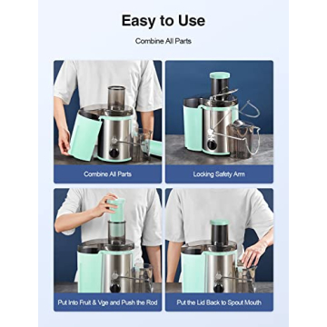 QCen Juicer Machine 500W with Wide Mouth Feed Chute