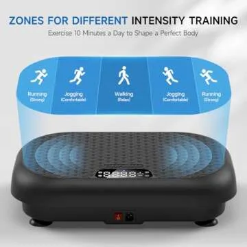 Taevno Vibration Plate Exercise Machine Weight Loss, Power Vibration Plates for Lymphatic Drainage, Full Body Workout Vibrating Plate Automatic Mode P1-P10 Fitness Platform, 450 Lbs Capacity Black