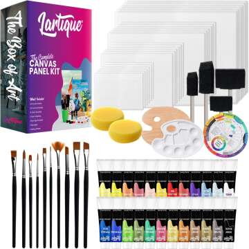 Lartique Painting Kit with Canvas & Acrylic Paints