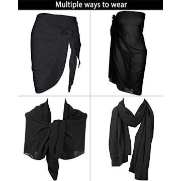 Stylish 4-Piece Women Beach Wraps Set for Swimwear