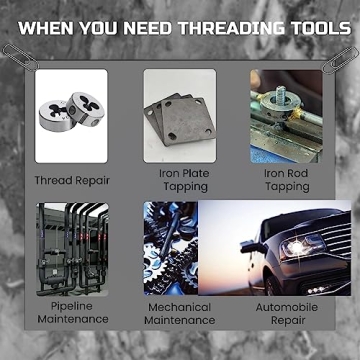 Anfrere 80pcs Tap and Die Set for Precision Threading