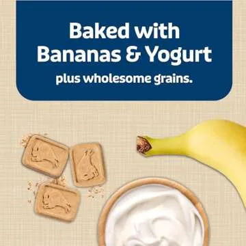 Blue Buffalo Health Bars Crunchy Dog Biscuits, Oven-baked Dog Treats Made with Natural Ingredients, Bananas & Yogurt, 16-oz Bag