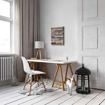 Inspirational Wall Art Motivational Poster Quotes Office Wall Decor for Living Room Bedroom Bathroom Decoration Rustic Framed Canvas Print Art Today Is A New Day 12"x16"