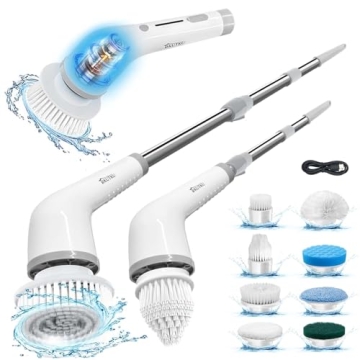 Effortless Bathroom Cleaning with TIKUTKU Spin Scrubber