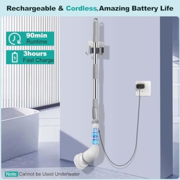 Effortless Bathroom Cleaning with TIKUTKU Spin Scrubber