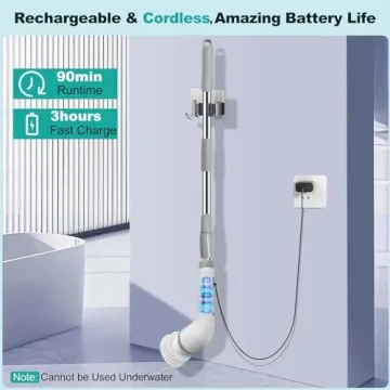 Effortless Bathroom Cleaning with TIKUTKU Spin Scrubber