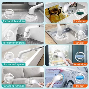 Effortless Bathroom Cleaning with TIKUTKU Spin Scrubber