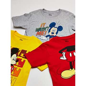 Disney Toddler Mickey Mouse 3-Pack T-Shirts: Fun & Colorful for Kids
