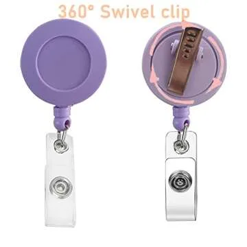 Cute Colorful Retractable Badge Reel – 12 Pack for Nurses & Teachers