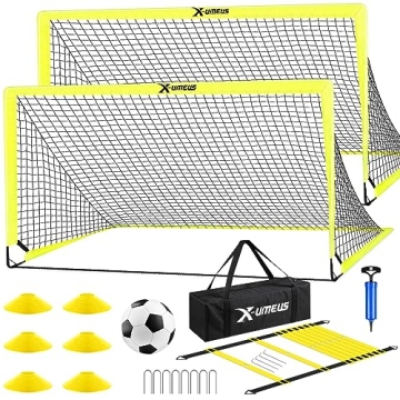 Portable Soccer Goal Set with Ball and Training Accessories