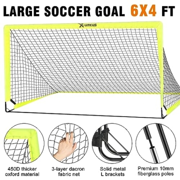 Portable Soccer Goal Set with Ball and Training Accessories