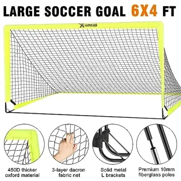 Portable Soccer Goal Set with Ball and Training Accessories