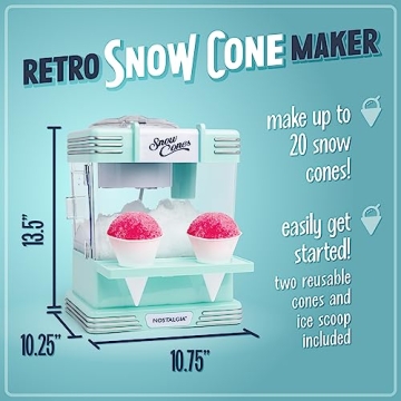 Nostalgia Snow Cone Shaved Ice Machine for Fun Treats