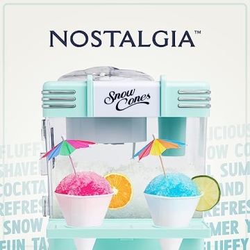Nostalgia Snow Cone Shaved Ice Machine for Fun Treats