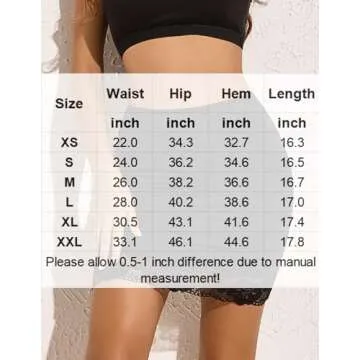 Avidlove Women's Slips for Dresses Lace Trim Half Slips Undergarment Black S