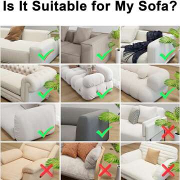 Semounva Bamboo Sofa Arm Tray, Armchair Table Couch arm Tray, Bamboo Design Couch Arm Table Caddy for Snacks, Drinks, Remote, Cups, Flexible and Foldable Tray