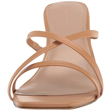 The Drop Amelie Square Toe Heeled Sandal for Women