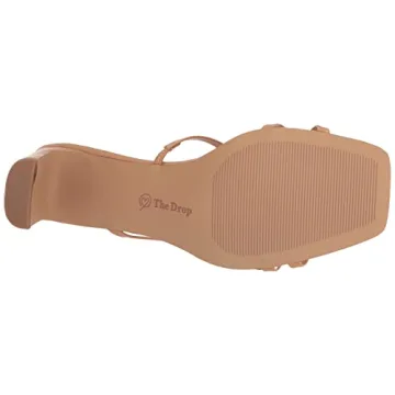 The Drop Amelie Square Toe Heeled Sandal for Women
