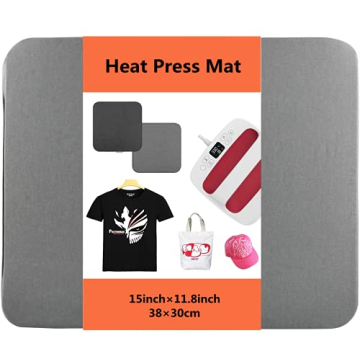 Heat Press Mat for Cricut EasyPress Machines 15×11.8 inch, Easy Press Mat for HTV Craft Vinyl Ironi...