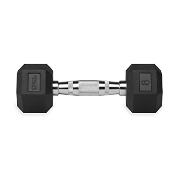 2-8 lb Rubber Hex Dumbbells Set for Home Fitness