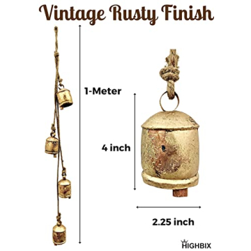 Rustic Harmony Cow Bells Cluster for Home Decor