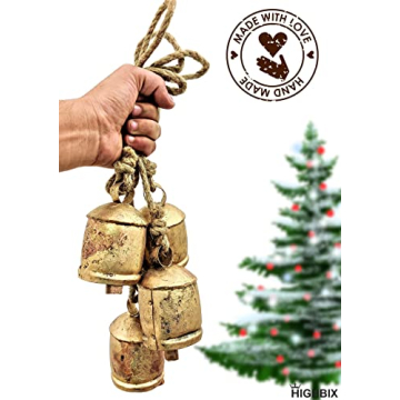 Rustic Harmony Cow Bells Cluster for Home Decor