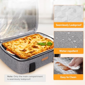 LUNCIA Casserole Carrier for Hot or Cold Food Transport