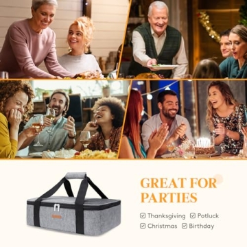 LUNCIA Casserole Carrier for Hot or Cold Food Transport