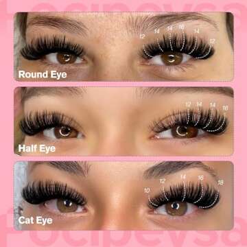Focipeysa Fluffy Lash Clusters 100D Eyelash Clusters 10-18mm Fluffy Volume Individual Lashes D Curl ...