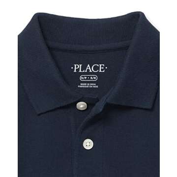 The Children's Place Boys Short Sleeve Pique Polo Shirt, Nautico/White, XX-Large US