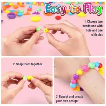 FUNZBO Pop Beads Jewelry Making Kit for Kids Ages 3-8