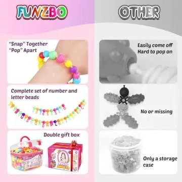 FUNZBO Pop Beads Jewelry Making Kit for Kids Ages 3-8