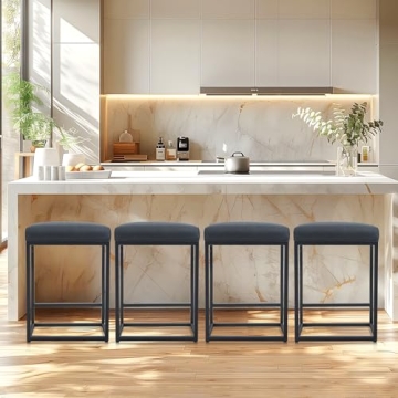 Stylish ALPHA HOME Bar Stools Set of 2 for Kitchens