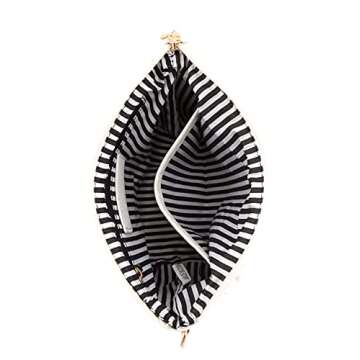 FashionPuzzle Small Fringe Crossbody Bag with Wrist Strap (White)