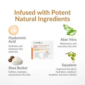 Nasola Kojic Acid Cream for Skin Clarifying, Complexion Revitalization, Radiance Boosting, Face & Body, Women & Men, Underarm & Armpit