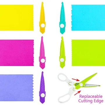 BINWISH Decorative Paper Edge Scissors Set for Crafts & Kids