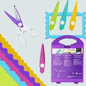 BINWISH Decorative Paper Edge Scissors Set for Crafts & Kids