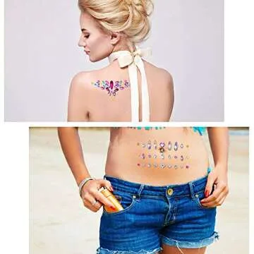 Duufin Face Jewels Stickers & Glitter for Festivals