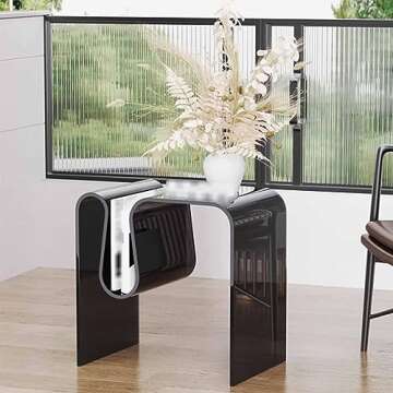 Oversize Space Glass for Night Stand Simple Modern Mini Extremely Narrow Small Side Table Netflix Kids Bedside Table Bookcase Alternatives Bedside Furniture