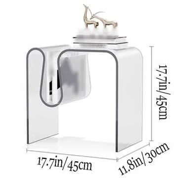 Oversized Space Glass Night Stand Modern Storage Solution