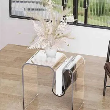 Oversized Space Glass Night Stand Modern Storage Solution