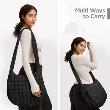 Large Stylish Puffer Tote Bag - Chic Quilted Carryall